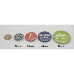 Badge personnalisé aimanté rond 32 mm made in France